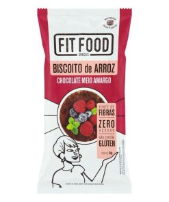 BISCOITO FIT FOOD ARROZ CHOC MEIO AM 60G