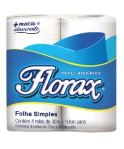 PAPEL HIG FLORAX NEUTRO 30M 4UN