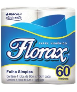 PAPEL HIG FLORAX NEUTRO 60M 4UN