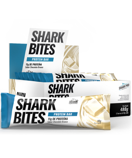 BARRA PROT SHARK PRO CHOCOLATE BRANCO40G