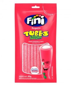 BALA FINI TUBES MORANGO CITRICO 80GR