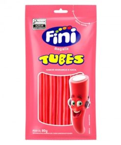 BALA FINI TUBES MORANGO 80GR