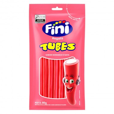 BALA FINI TUBES MORANGO 80GR